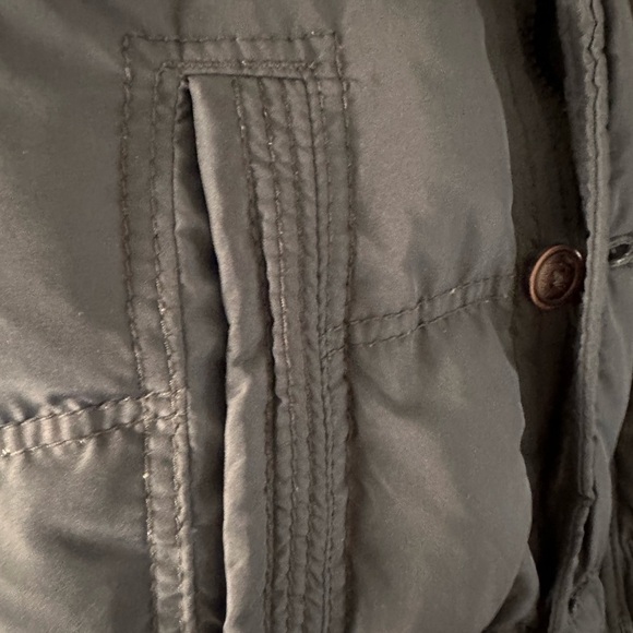 Abercrombie Kids Down/Feather Jacket Puffer Navy Zipper & Button Close Y2K Retro - Picture 5 of 9